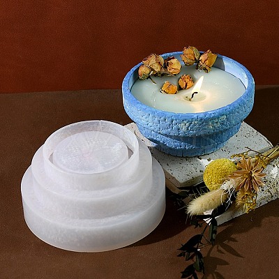 Bowl Shape DIY Silicone Candle Holer Molds DIY-A053-15-1