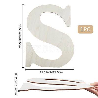 Letter Unfinished MDF Sheets WOOD-WH20012-008S-1
