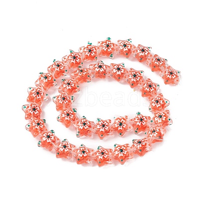 Transparent Glass Beads Strands LAMP-F029-03E-1