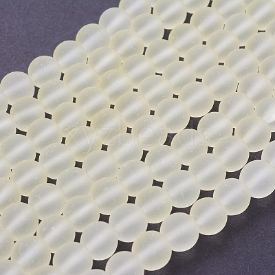 Baking Paint Transparent Glass Bead Strands GLAA-S031-8mm-23-1