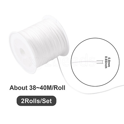 2 Rolls Nylon Braided Cord NWIR-TA0001-34C-1