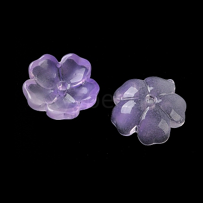 Dyed & Heated Gradient Color Glass Bead Cap GLAA-D307-01G-1