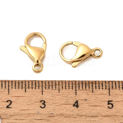 Ion Plating(IP) 304 Stainless Steel Lobster Claw Clasps Hand Polished X-STAS-AB13-G-01-1