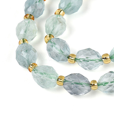 Natural Green Fluorite Beads Strands G-N342-35-8x6-12-1