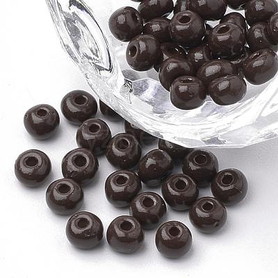 6/0 Baking Paint Glass Seed Beads SEED-Q025-4mm-N18-1