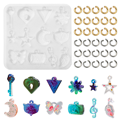 1Pc DIY Pendant Silicone Molds DIY-CJ0002-10-1