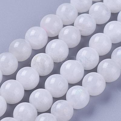 Natural Rainbow Moonstone Beads Strands G-G970-37-8mm-1