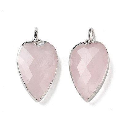 Natural Rose Quartz Pendants G-G012-13P-11-1