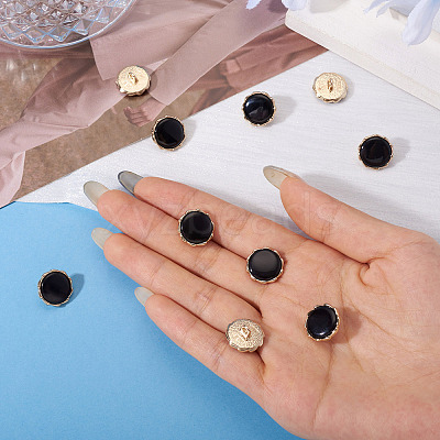 10Pcs Alloy Resin Shank Buttons BUTT-TA0001-36B-1