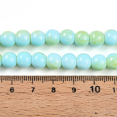Baking Paint Glass Beads Strands DGLA-N003-8mm-C04-1