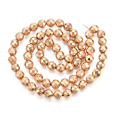 Electroplate Non-magnetic Synthetic Hematite Bead Strands G-Q465-23KC-1