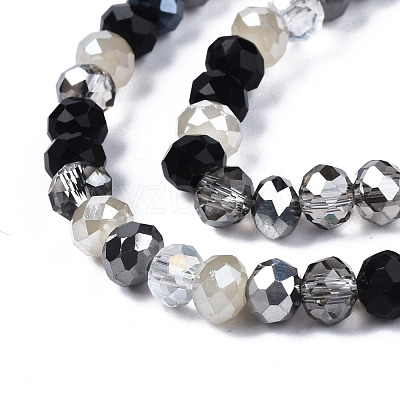 Electroplate Glass Beads Strands EGLA-N002-12A-1