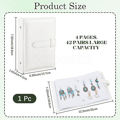 Portable PU Leather Earring Display Book EDIS-CL0001-02A-1