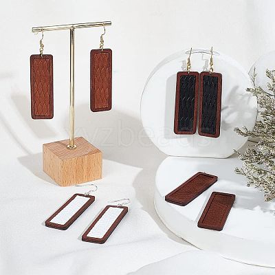 DIY Rectangle Dangle Earring Making Kit DIY-OC0009-48-1