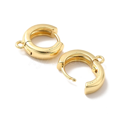 Brass Hoop Earring Findings KK-P215-03G-1