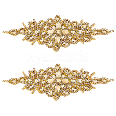 Rhombus Iron on Rhinestone Appliques DIY-WH0304-975A-1