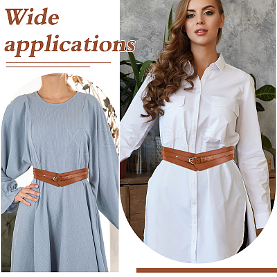 Imitation Leather Waist Belts AJEW-WH0752-241-1