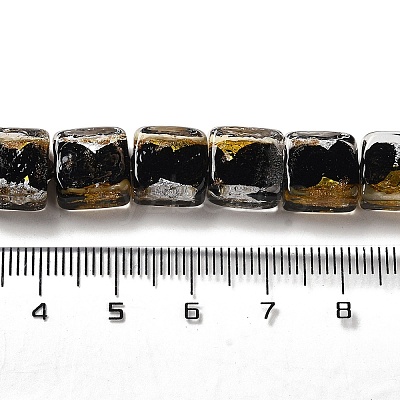 Handmade Gold Foil and Silver Foil Lampwork Beads FOIL-C001-01C-09-1
