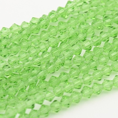 Faceted Bicone Glass Beads Strands EGLA-P017-3mm-01-1