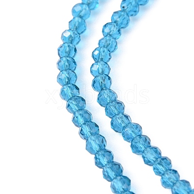 Transparent Glass Beads Strands X-GLAA-R135-2mm-19-1
