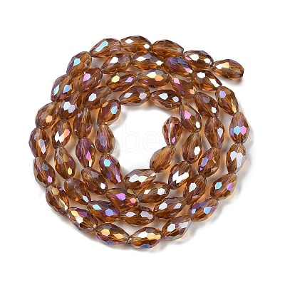 Transparent Electroplate Glass Beads Strands EGLA-N013-T10mm-B16-1