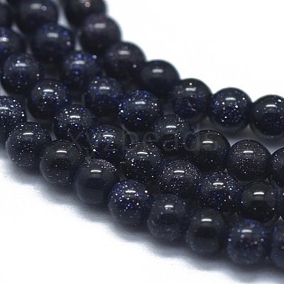 Synthetic Blue Goldstone Beads Strands G-D0013-82-1