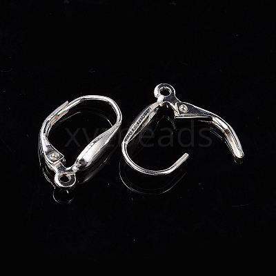 Sterling Silver Leverback Hoop Earrings Findings X-STER-A002-236-1