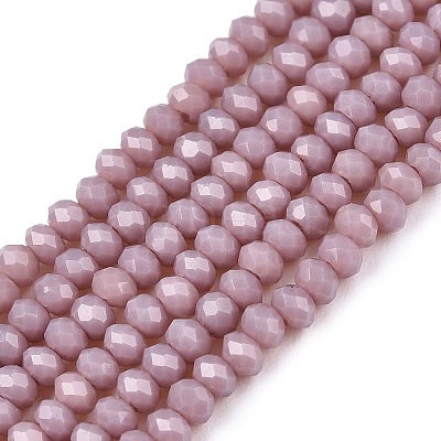 Opaque Solid Color Imitation Jade Glass Beads Strands EGLA-A044-P1mm-D13-1