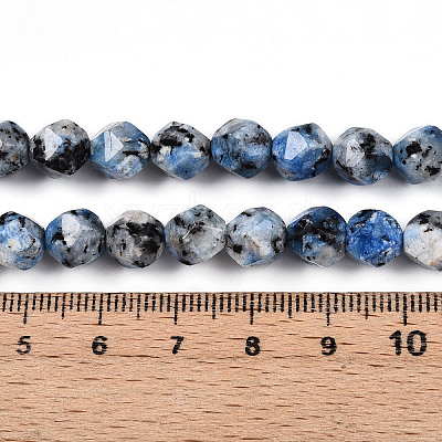 Dyed Natural Sesame Jasper Beads Strands G-T139-8mm-47I-1