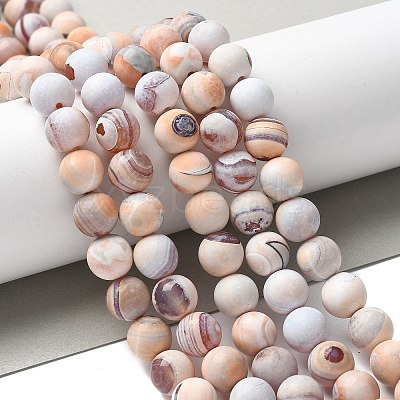 Natural Fire Crackle Agate Beads Strands G-G190-A01-01-1