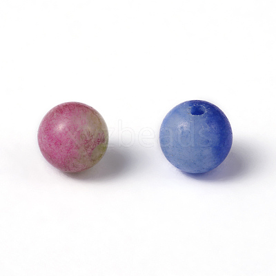 Two Tone Natural White Jade Beads X-G-R165-6mm-M1-1