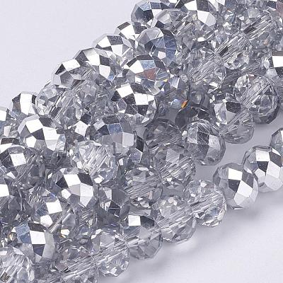 Electroplate Glass Bead Strands GR3x2MMY-07S-1