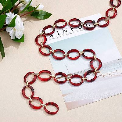 Handmade Imitation Gemstone Style Link Chains AJEW-J034-01C-1