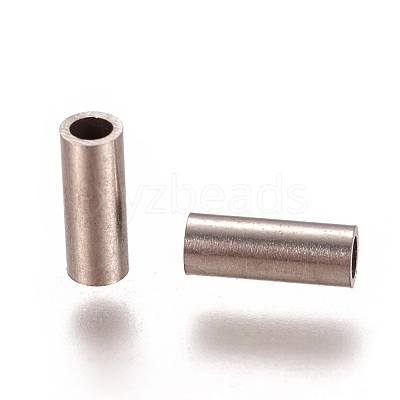 Tarnish Resistant 304 Stainless Steel Tube Beads STAS-L216-23D-P-1