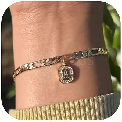 304 Stainless Steel Crystal Rhinestone Charm Bracelets FS-WG4E3AB-01-1