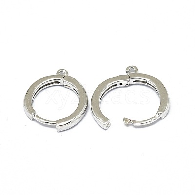 Brass Huggie Hoop Earring Findings PALLOY-F249-19P-1