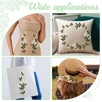 Flower Polyester Sew on Appliques DIY-WH0308-606-1