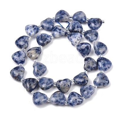 Natural Blue Spot Jasper Beads Strands G-NH0069-A08-1