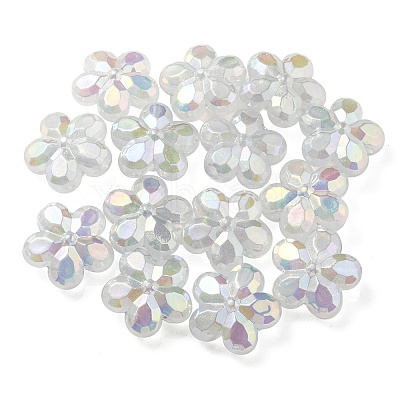 UV Plating Luminous Transparent Acrylic Beads OACR-P010-16D-1
