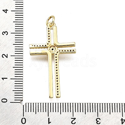 Brass Micro Pave Cubic Zirconia Pendants KK-Z100-26G-1