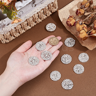 12Pcs Alloy Rhinestone Cabochons FIND-PH0026-39S-1