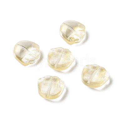 Transparent Spray Painted Glass Beads GLAA-I050-12L-1