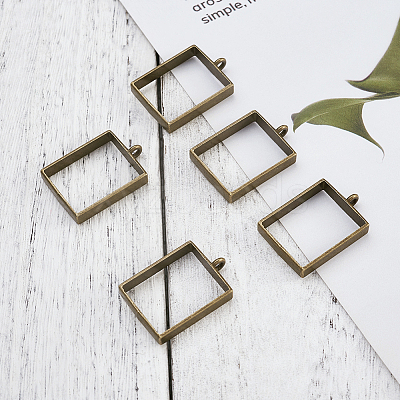 Alloy Open Back Bezel Big Pendants PALLOY-TA0021-02AB-1