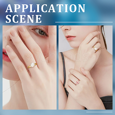 60Pcs 3 Colors Adjustable Brass Finger Rings Components KK-BBC0005-39-1