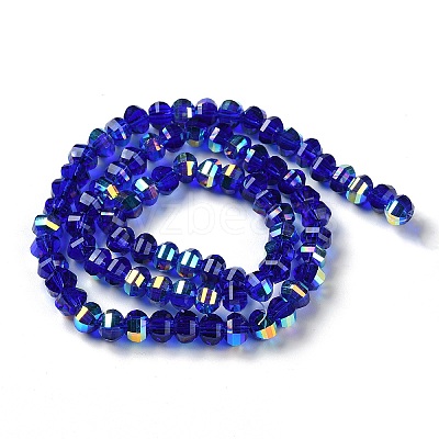 Transparent Electroplate Glass Beads Strands GLAA-Q099-C01-07-1