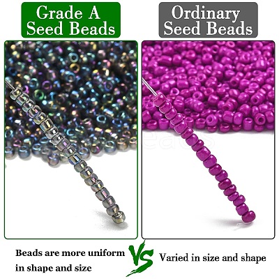 12/0 FGB Grade A Round Glass Seed Beads SEED-Q010-F556-1