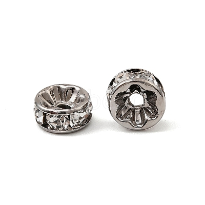 Brass Rhinestone Spacer Beads RB-A014-Z8mm-01B-NF-1