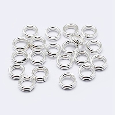 925 Sterling Silver Split Jump Rings STER-F036-01S-0.6x7m-1
