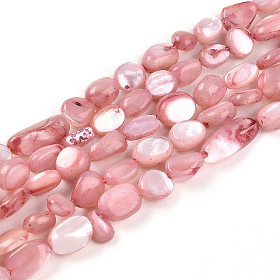 Natural White Shell Beads Strands SHEL-N036-21G-1
