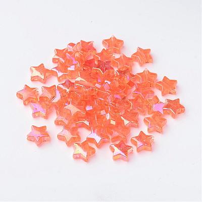 Eco-Friendly Transparent Acrylic Beads PL556-4-1